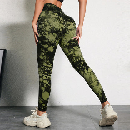 Women Tie-Dye Yoga Pants Sport Leggings Seamless High Waist Push up Woman Tights Fitness Workout Leggings Gym Clothing