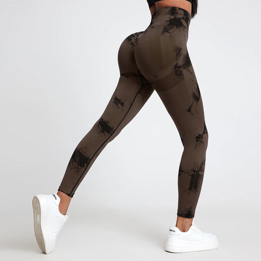 Women Tie-Dye Yoga Pants Sport Leggings Seamless High Waist Push up Woman Tights Fitness Workout Leggings Gym Clothing